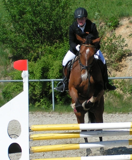 Vera Oettinger beim Reiten, 2011