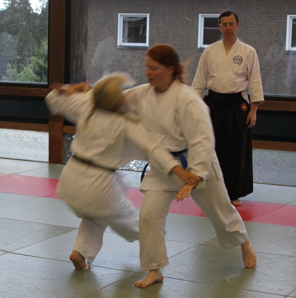 Vera Oettinger beim Aikido, 2011